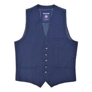 Lambretta Mens Spencer Checked Vest / Navy